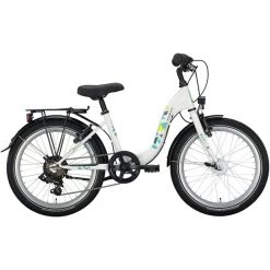 Noxon Vélos Enfant 20 Pouces Aurora ND Wave 20" 3 Vitesses Enfant, Blanc