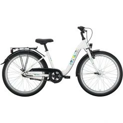 Noxon Vélos Enfant 24 Pouces Aurora ND Wave 24" 21 Vitesses Enfant, Blanc