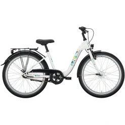 Noxon Vélos Enfant 24 Pouces Aurora ND Wave 24" 3 Vitesses Enfant, Blanc