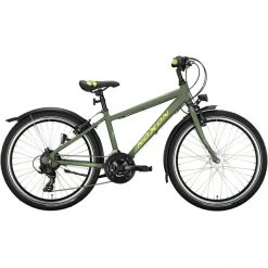 Noxon Vélos Enfant 24 Pouces Duke ND Dirt 24" 3 Vitesses Enfant, Olive