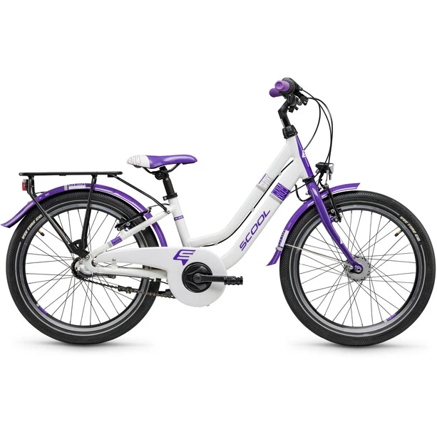 Scool Vélos Enfant 20 Pouces ChiX Twin 20-3S Nexus Enfant, Blanc 3 Scool Vélos Enfant 20 Pouces ChiX Twin 20-3S Nexus Enfant, Blanc