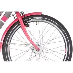 Scool Vélos Enfant 24 Pouces ChiX Twin Alloy 24 7-S Enfant, Gris/rose -Vélos enfant Soldes Magasin scool chix twin alloy 24 7 s kinder blackberry 3