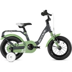 Scool Vélos Enfant 12-18 Pouces NiXe Alloy 12 Enfant, Gris/vert