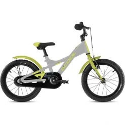 Scool Vélos Enfant 12-18 Pouces XXlite Alloy 16 Enfant, Argent/jaune