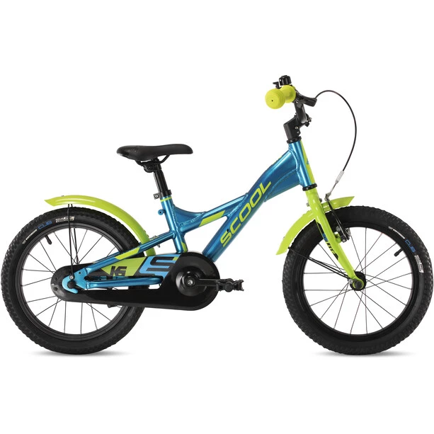 Scool Vélos Enfant 12-18 Pouces XXlite Alloy 16 Enfant, Bleu/vert 3 Scool Vélos Enfant 12-18 Pouces XXlite Alloy 16 Enfant, Bleu/vert