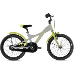Scool Vélos Enfant 12-18 Pouces XXlite Alloy 18 Enfant, Argent/jaune